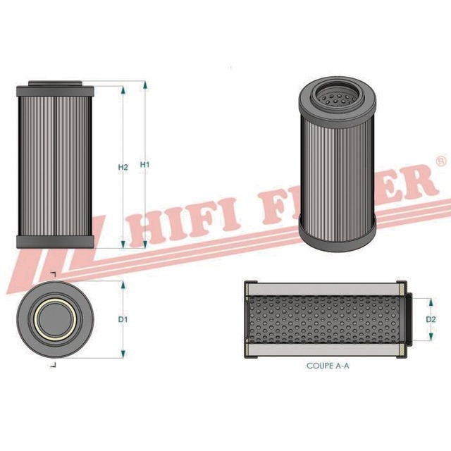 Filtre Hydraulique SH 61002 Hifi Filter référence fournisseur HIFSH61002